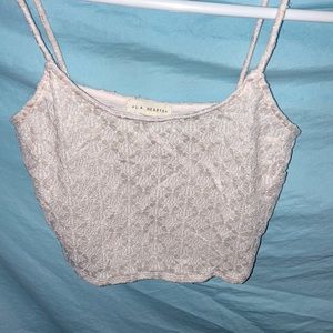White la hearts crop top